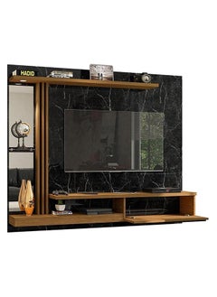 AtoZ Furniture Denver Floating TV Wall Panel in Black Color 