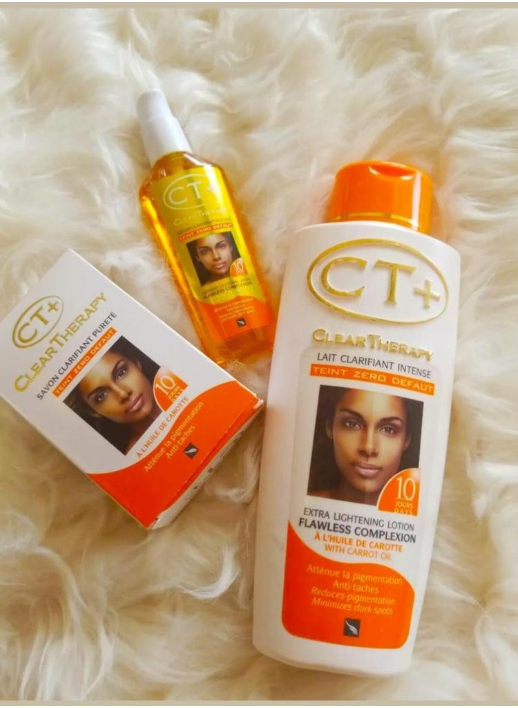 CT+ Extra Lightening Lotion 500 ml Lightening Purifying Soap with Carrot Oil - Image 1