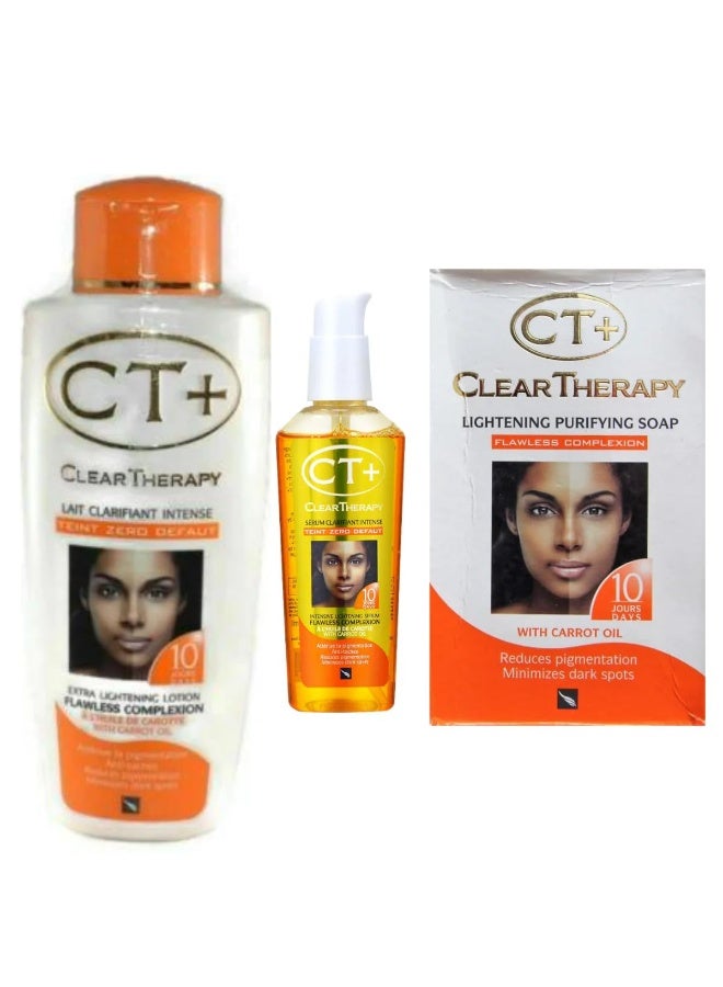CT+ Extra Lightening Lotion 500 ml Lightening Purifying Soap with Carrot Oil - Image 2