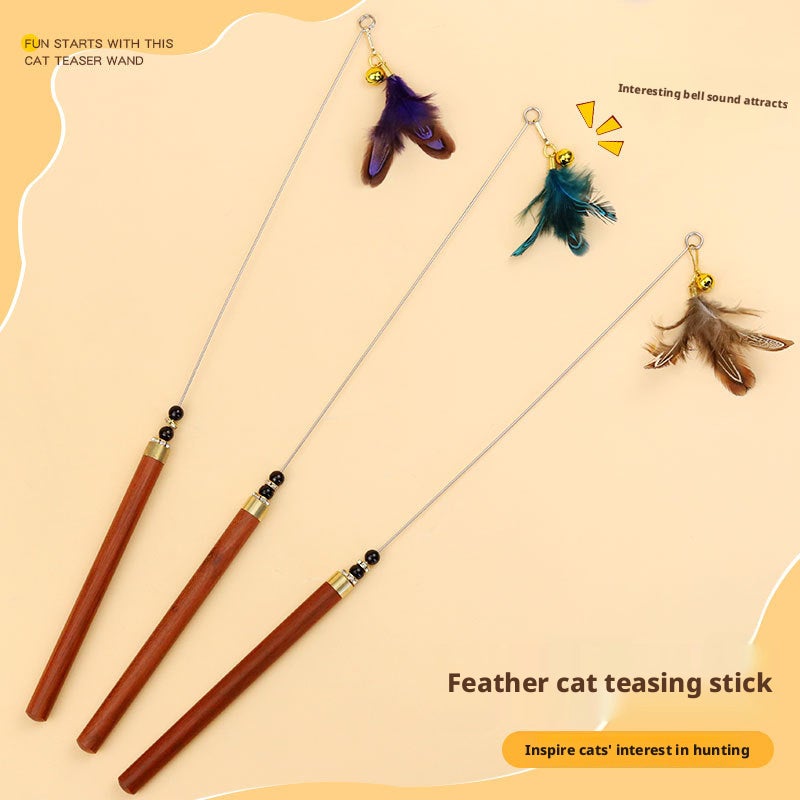 Hartli Cat Toy Wand with Feathers - Image 1