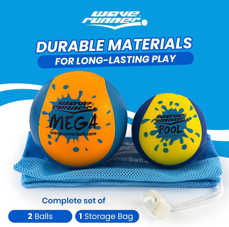 Wave Runner Soft Foam Water Pack Bundle Speed Duo Set Water Bouncing Grip Balls Great Summer Toy Beach Swimming Pool River Lake - Image 5