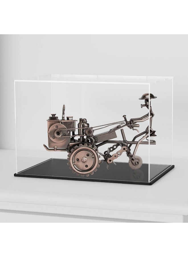 TPGP 12X8X8 Inch Clear Acrylic Display Case, Rectangle Acrylic Box For Model Car Showcase, Plexiglass Case With Matt Black Stand For Toys - Image 2