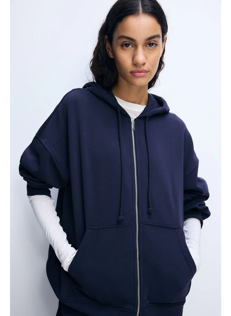 H&M Oversized zip-through hoodie