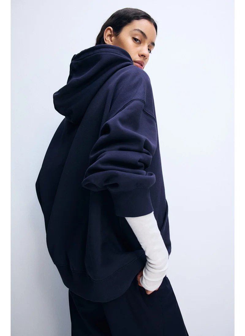 H&M Oversized zip-through hoodie