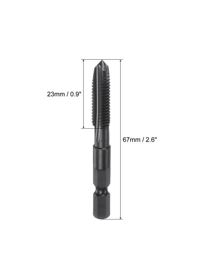 uxcell Metric Machine Tap M8 Thread 1.25 Pitch H2 3 Flutes Hex Shank High Speed Steel - Image 2