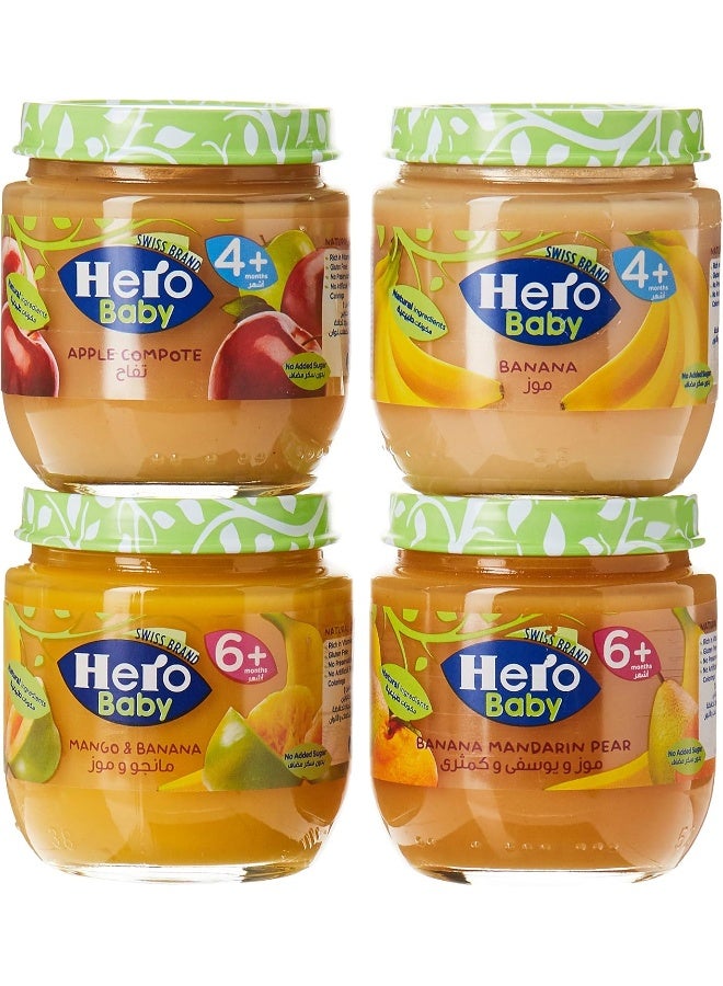 Hero Baby Hero Baby Food Jar Assorted, 125G, Pack Of 4  - Image 1