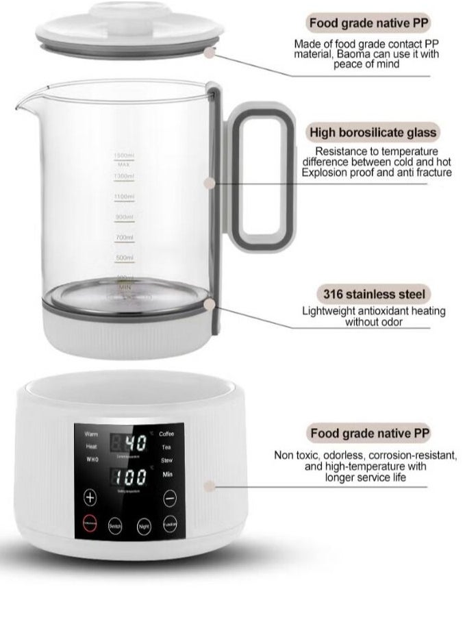 McDou - Thermostatic kettle household baby milk regulator baby intelligent insulation kettle boiler health pot large capacity hot milk regulator - Image 1