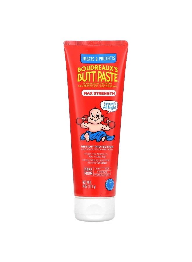 Boudreaux's Butt Paste Boudreaux's Butt Paste, Diaper Rash Ointment, Max Strength, 4 oz (113 g)  - Image 3