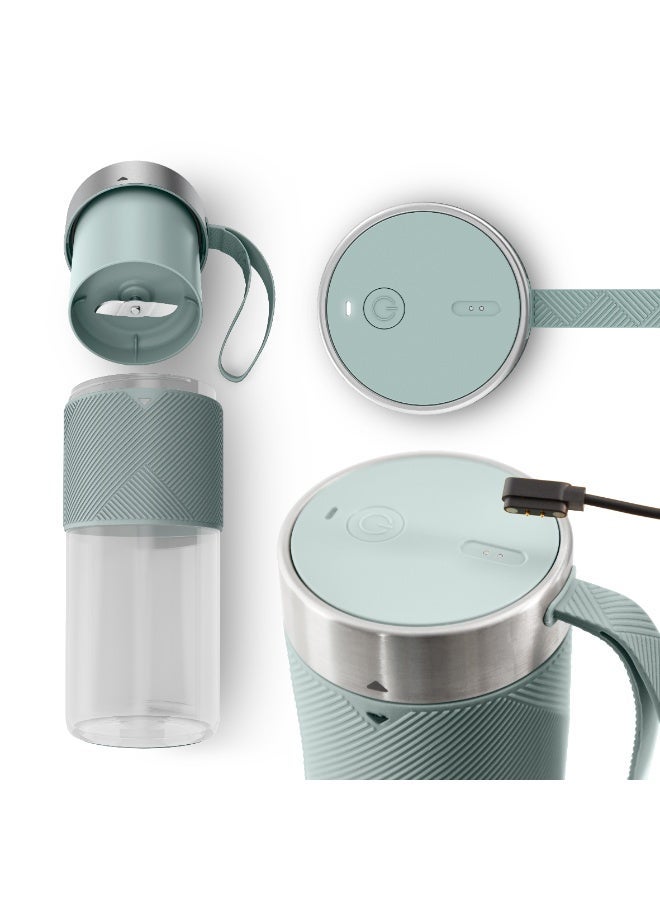 مولينكس Moulinex Lightmix, Portable Blender, 300ml, Eucalyptus - LM1C0410 50 W LM1C0410 grey - Image 3