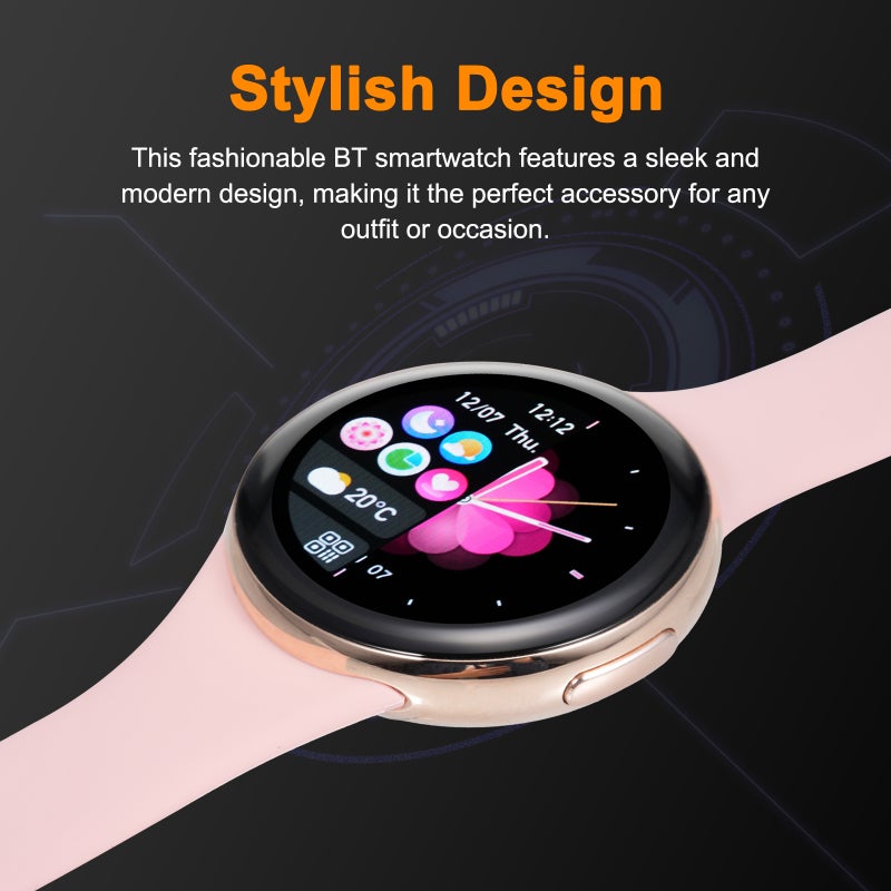Smart Watch: Pink Sleek Stylish Design - Advanced Health Monitoring Fitness Tracker for Daily Wear, Fitness Enthusiasts And Health-Conscious Users - Image 3