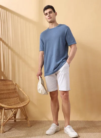 Dennis Lingo Men's Steller Flat Knit Textured Regular Fit T-Shirt