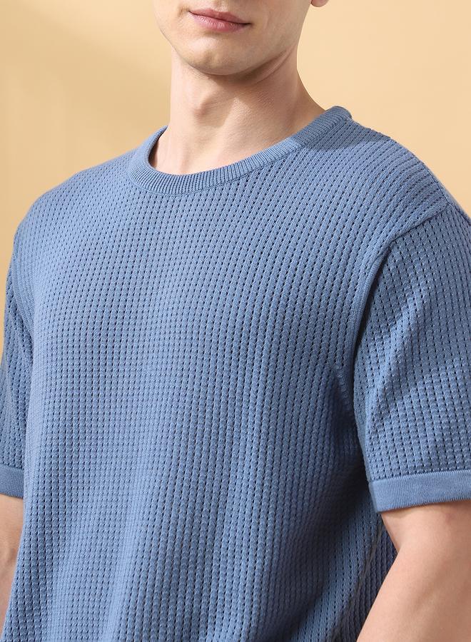 Dennis Lingo Men's Steller Flat Knit Textured Regular Fit T-Shirt  - Image 3