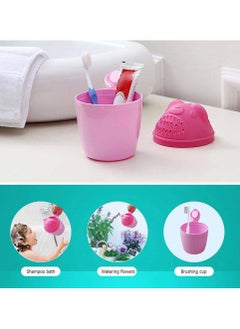 SYOSI Baby Bath Rinse Cup Shampoo Rinser Shower Sprinkler Spoon Bathroom Accessories for Tub Wash Cups with Dippers Handle 2 Pcs  - Image 2
