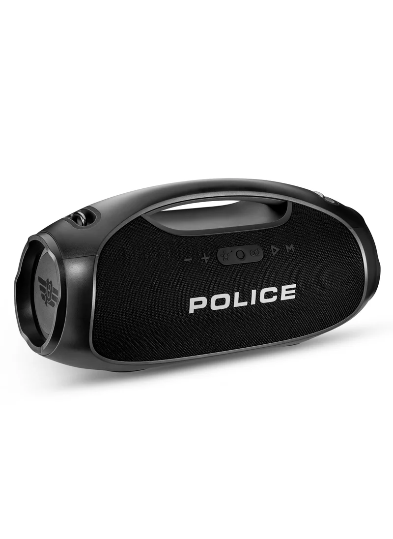 POLICE Foss 3 True Wireless Stereo Speaker with RGB Lights, 70mm Driver, Type-C Charging, Bluetooth 5.3, 5400 mAh, Black - IPX6