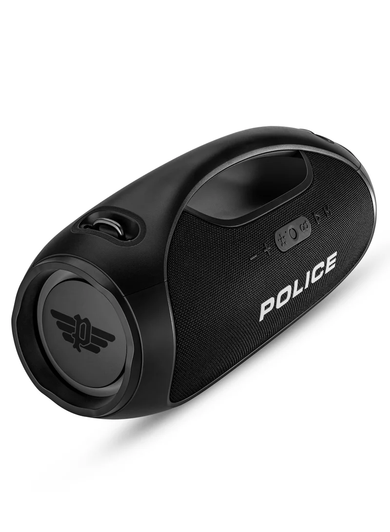 POLICE Foss 3 True Wireless Stereo Speaker with RGB Lights, 70mm Driver, Type-C Charging, Bluetooth 5.3, 5400 mAh, Black - IPX6