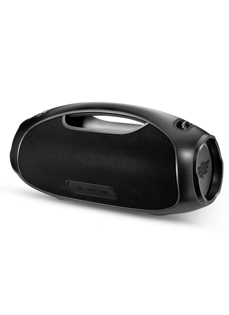 POLICE Foss 3 True Wireless Stereo Speaker with RGB Lights, 70mm Driver, Type-C Charging, Bluetooth 5.3, 5400 mAh, Black - IPX6  - Image 2