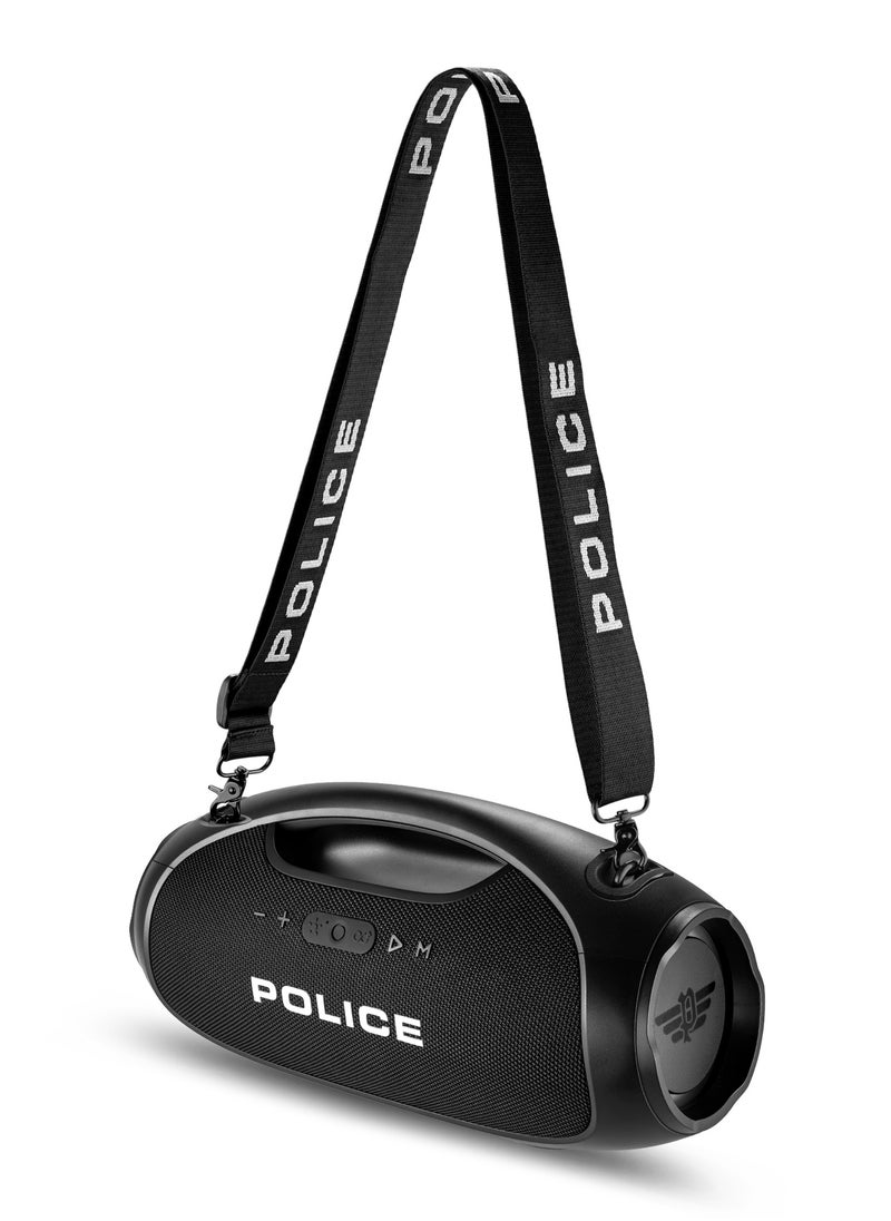 POLICE Foss 3 True Wireless Stereo Speaker with RGB Lights, 70mm Driver, Type-C Charging, Bluetooth 5.3, 5400 mAh, Black - IPX6  - Image 5