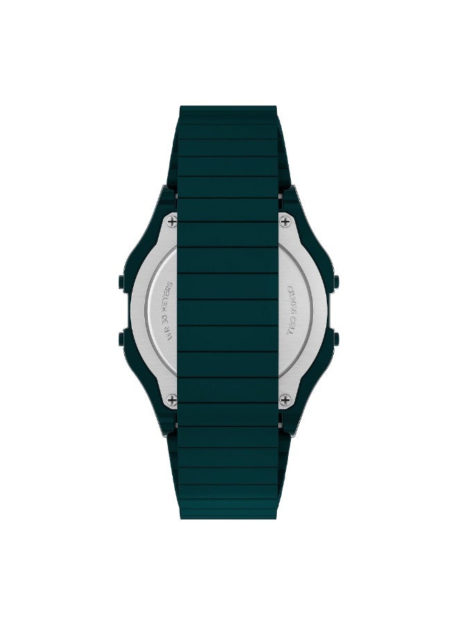 TIMEX TW2U93800 LAB ARCHIVE  UNISEX BLUE STAINLESS STEEL DIGITAL WATCH with INDIGLO LIGHT - Image 3