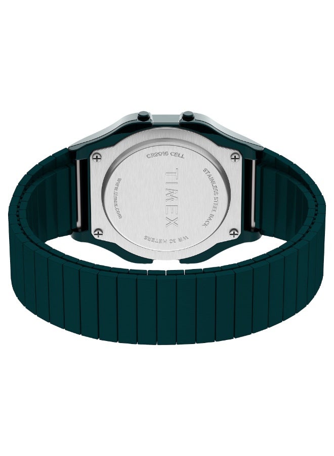 TIMEX TW2U93800 LAB ARCHIVE  UNISEX BLUE STAINLESS STEEL DIGITAL WATCH with INDIGLO LIGHT - Image 4