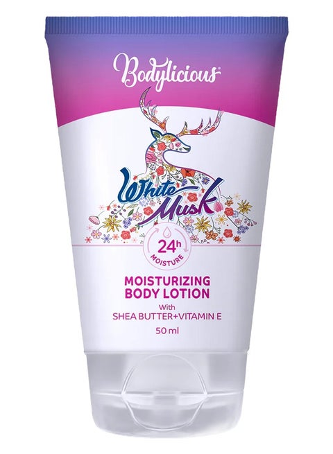 بوديليشوس لوشن مرطب للجسم برائحة المسك الأبيض - 50 مل