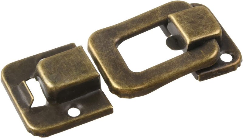 Teclican Antique Toggle Catch Lock 40mm Retro Decorative Hasp w Screws for Suitcase Chest Trunk Latch Clasp with Screws Pack of 5  - Image 2