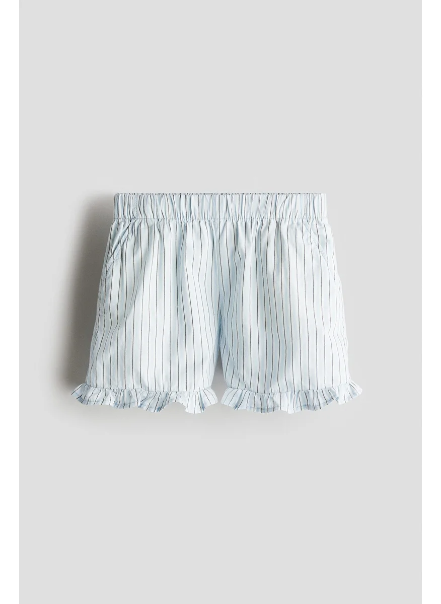 H&M Frill-Trimmed Cotton Shorts