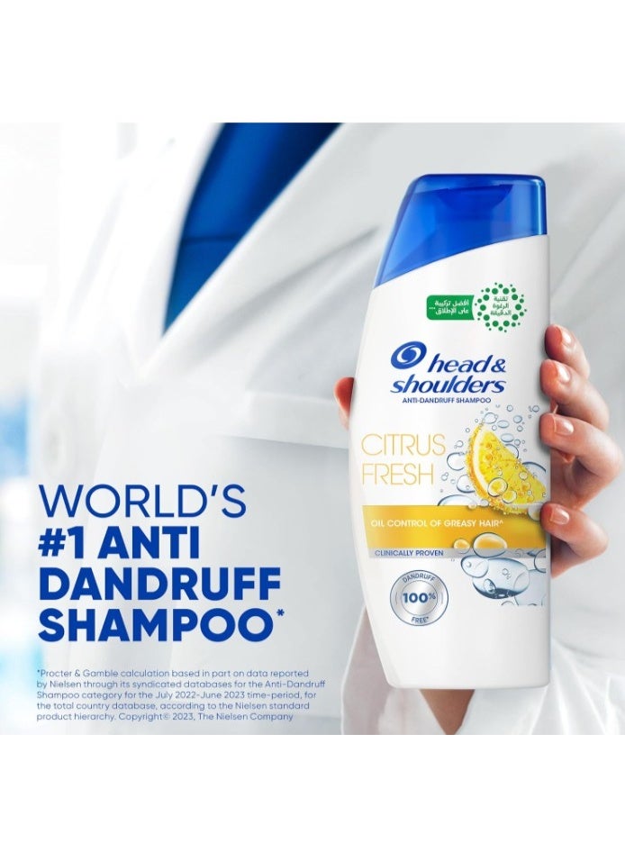 Head & Shoulders Citrus Fresh Anti-Dandruff Shampoo for Greasy Hair, 400 ml - Image 3