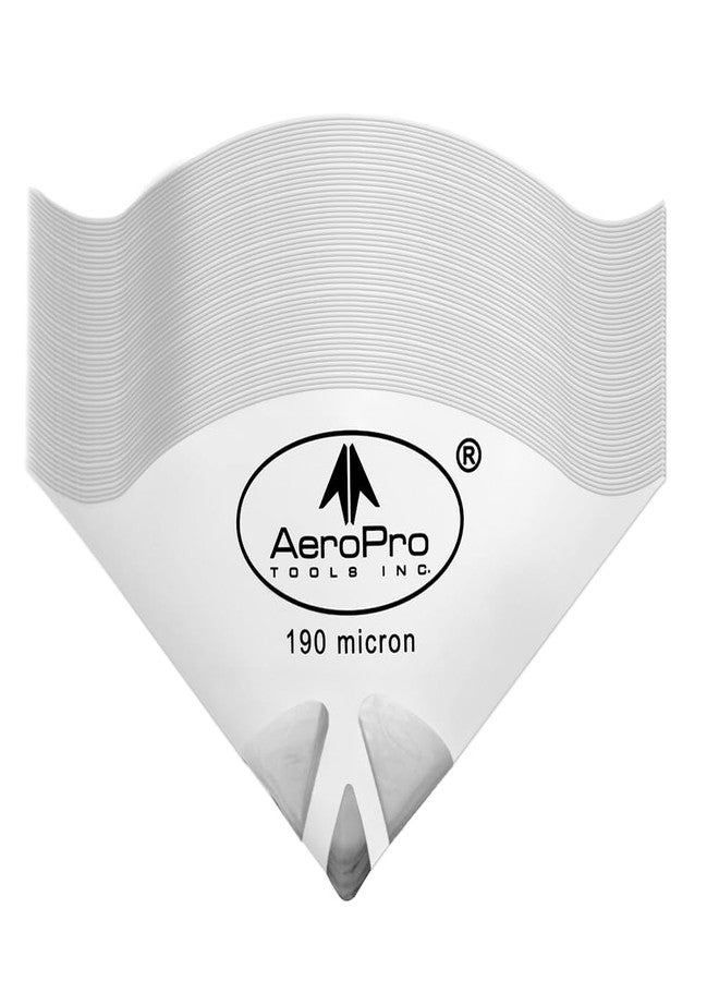AEROPRO Tools 100 Pack of Paint Strainers, 190 Micron Paint Disposable Filter, Flow Nylon Mesh Cone Paint Filter Screen - Image 1