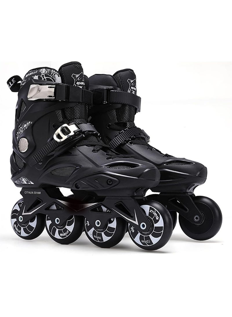 MONOGUE Professional Single Row Roller Skates for Adults with Upgraded Speed Wheels and Performance Skates without Physical Brake - Image 1
