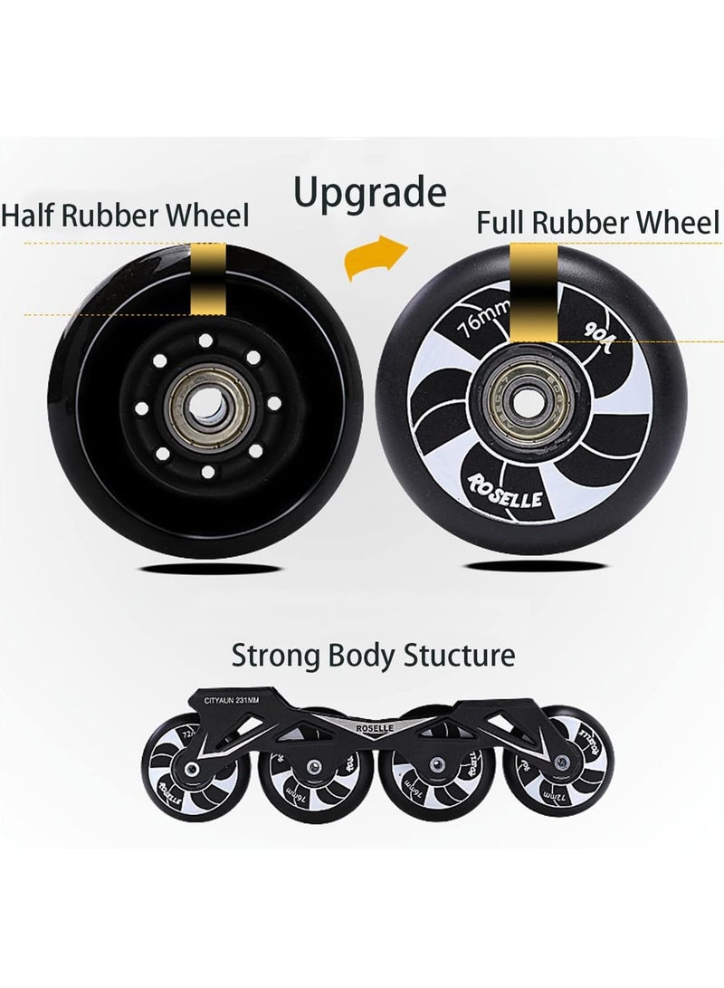 MONOGUE Professional Single Row Roller Skates for Adults with Upgraded Speed Wheels and Performance Skates without Physical Brake - Image 2