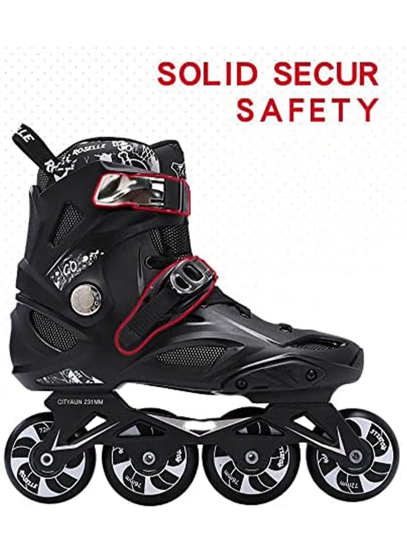 MONOGUE Professional Single Row Roller Skates for Adults with Upgraded Speed Wheels and Performance Skates without Physical Brake - Image 4