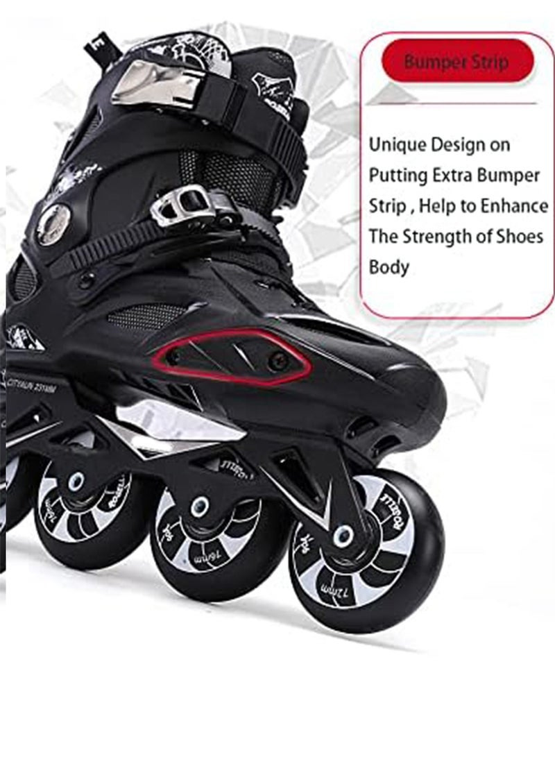 MONOGUE Professional Single Row Roller Skates for Adults with Upgraded Speed Wheels and Performance Skates without Physical Brake - Image 5