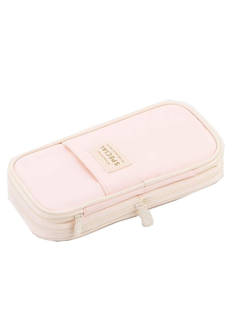 Generic Colorful Large Storage Pencil Box Pen Bag with Zipper Large Capacity Storage Bag, Suitable for Office Travel Storage Box  - Image 1