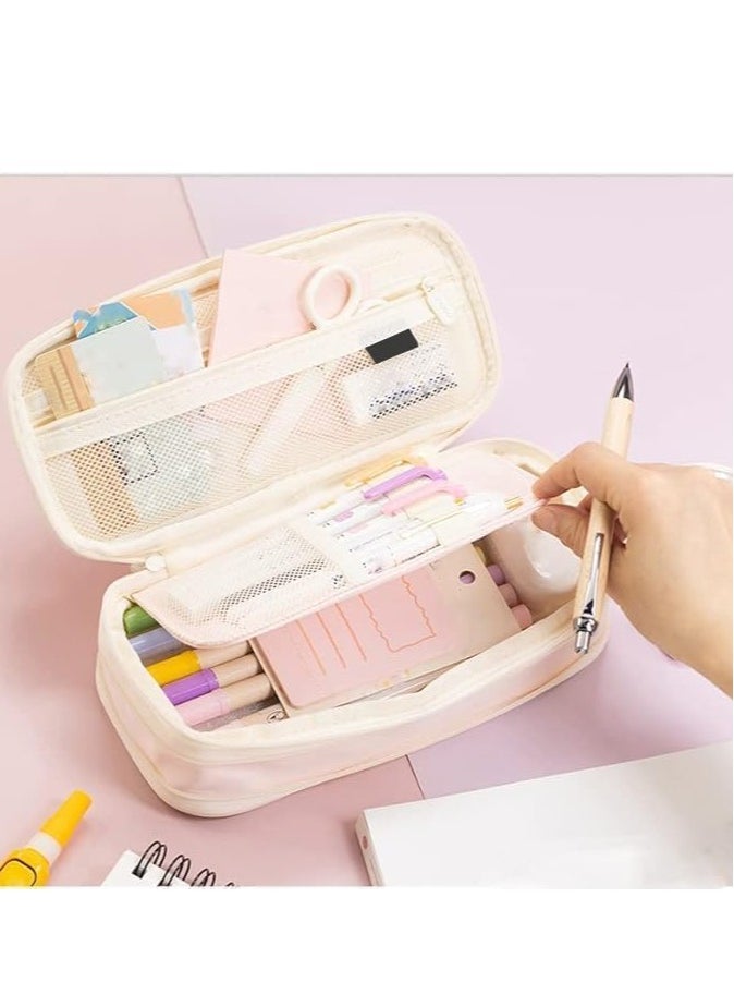 Generic Colorful Large Storage Pencil Box Pen Bag with Zipper Large Capacity Storage Bag, Suitable for Office Travel Storage Box  - Image 2