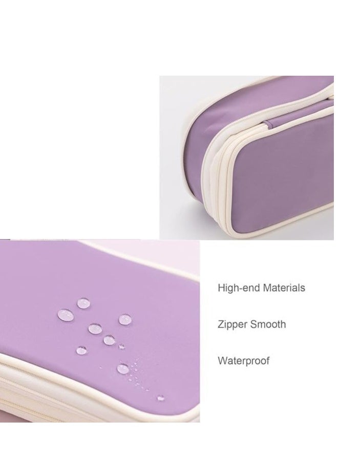 Generic Colorful Large Storage Pencil Box Pen Bag with Zipper Large Capacity Storage Bag, Suitable for Office Travel Storage Box  - Image 3