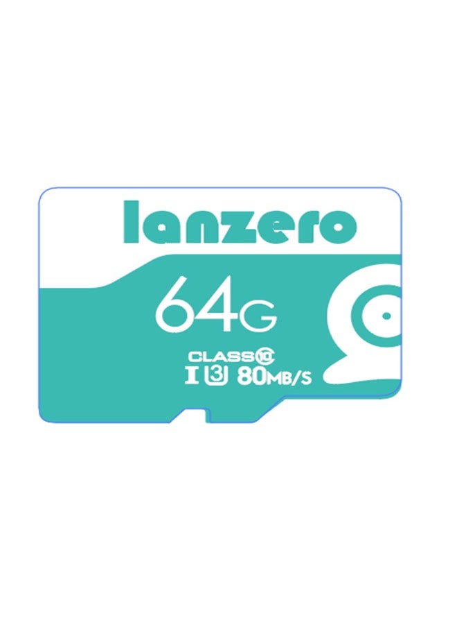 لانزيرو بطاقة ذاكرة لانزيرو 64 جيجابايت فئة 10 فائقة السرعة 64 جيجابايت  - Image 1