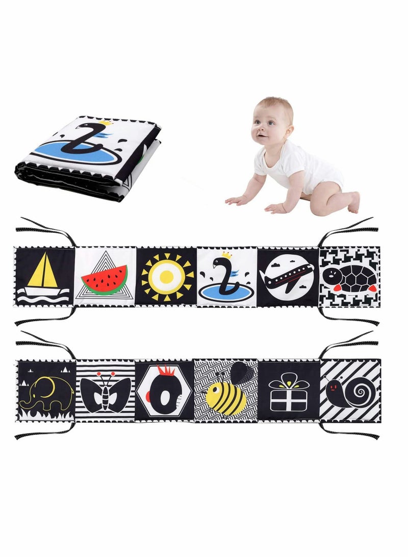 Y&D Black and White Cloth Books High Contrast Baby Book for Early Education Infant Three-Dimensional Can Bitten Tear Not Rotten Paper 0 to 3 year Toys Ladybug  - Image 1