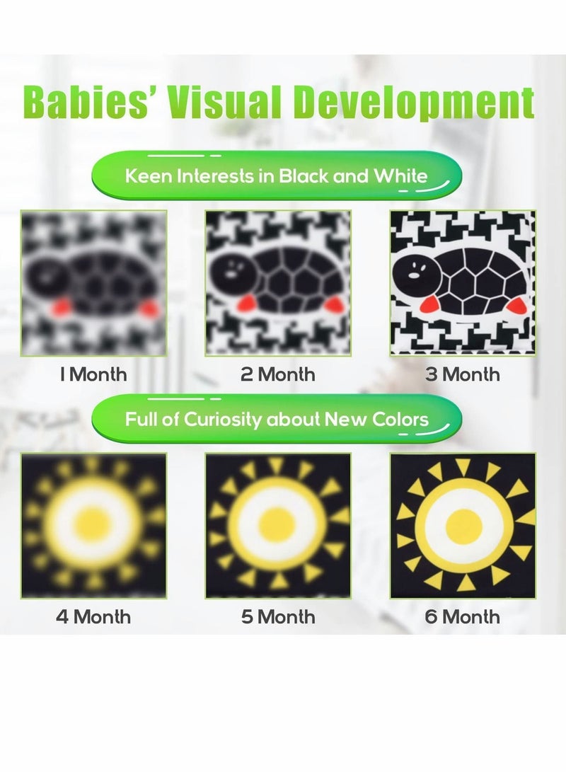 Y&D Black and White Cloth Books High Contrast Baby Book for Early Education Infant Three-Dimensional Can Bitten Tear Not Rotten Paper 0 to 3 year Toys Ladybug  - Image 2