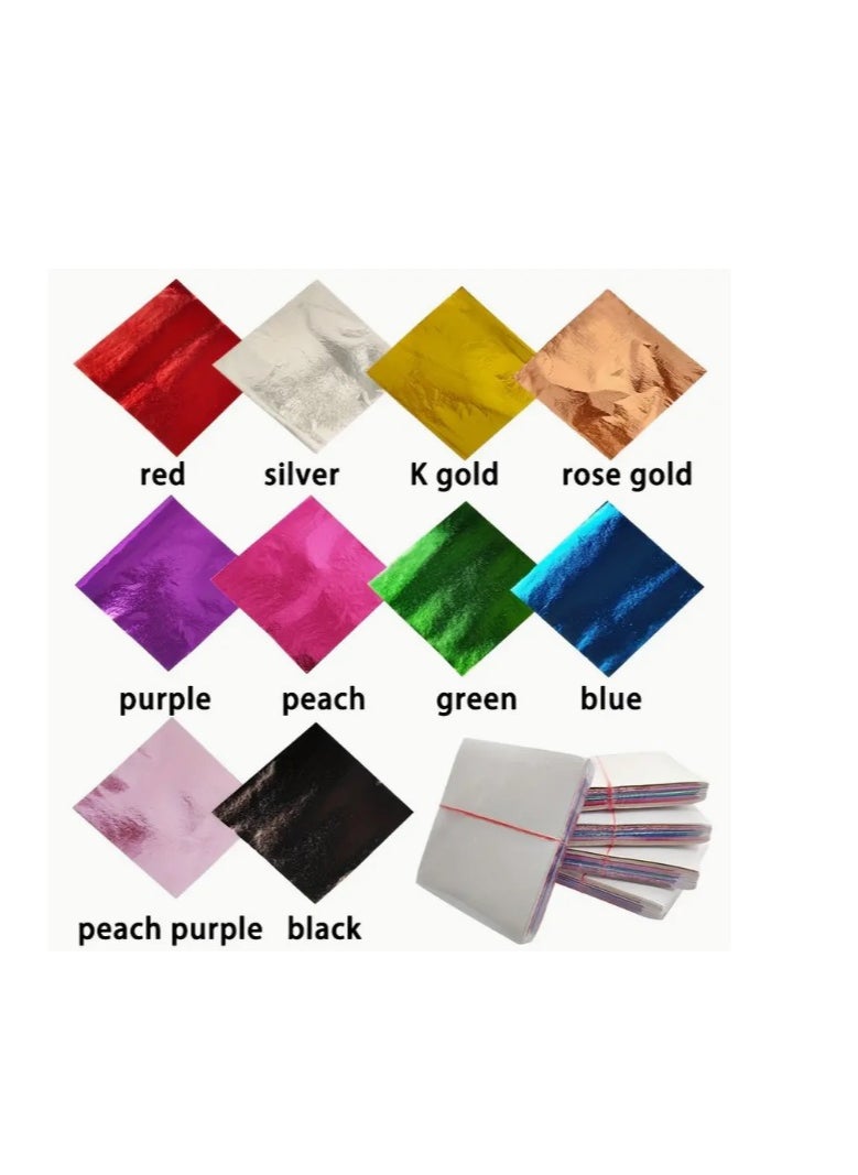 Aluminium Crepe Paper Assortment. Pack of 50 Top quality aluminium crepe paper in a range of bright shiny metallic colours. Ideal for a wide variety of decorative projects. A3 SIZE ASSORATED COLORS 10 COLORS