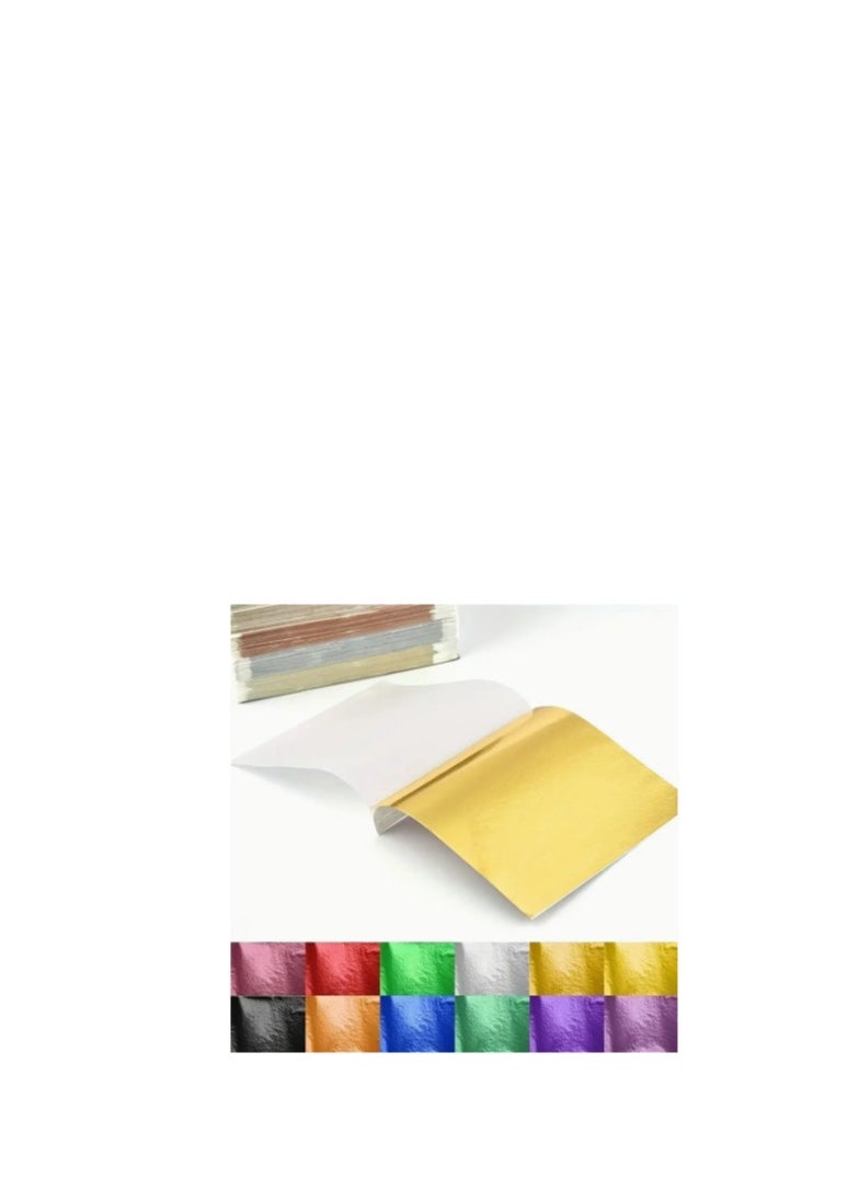 Aluminium Crepe Paper Assortment. Pack of 50 Top quality aluminium crepe paper in a range of bright shiny metallic colours. Ideal for a wide variety of decorative projects. A3 SIZE ASSORATED COLORS 10 COLORS