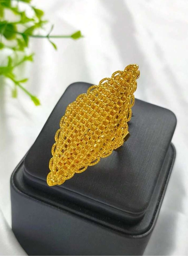 GOLDMAX 21k Gold Plated Ring For Women One Size - Image 1