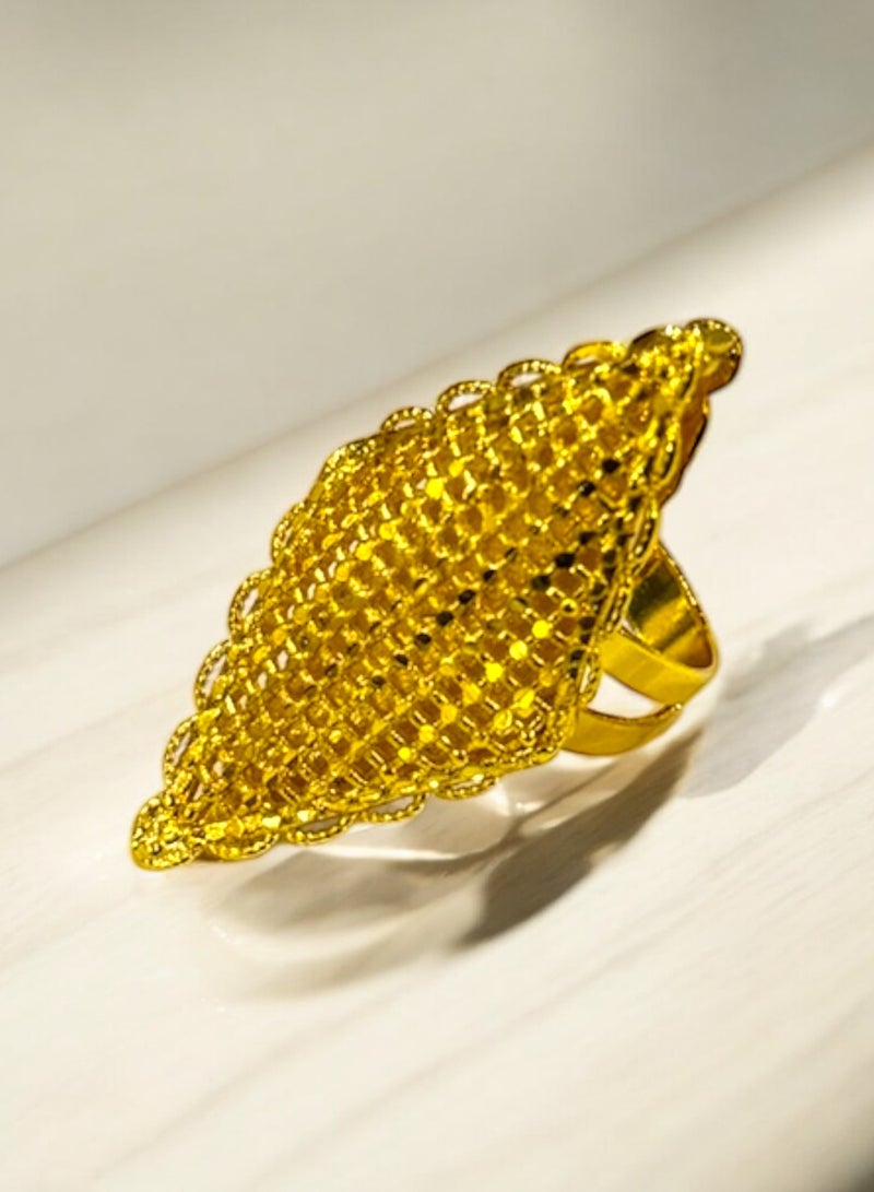 GOLDMAX 21k Gold Plated Ring For Women One Size - Image 2