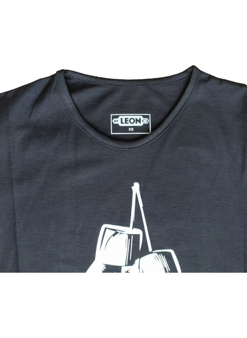 By Leon 1982 Leon Gloves Kickboxing T-Shirt Black BYL1101BK  - Image 3