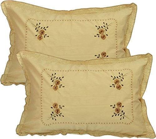 HSR Collection Embroidery King Size Cotton Pillow Covers Set of 6-18 x28 Inches - Multicolor - Image 4
