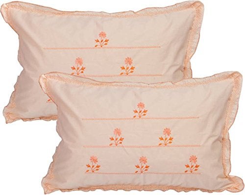 HSR Collection Embroidery King Size Cotton Pillow Covers Set of 6-18 x28 Inches - Multicolor - Image 3