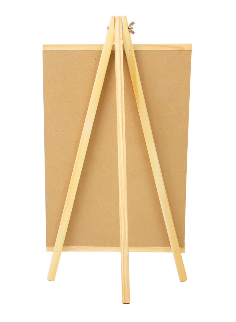 Mini Chalk Board with Stand for Children, Chalk Board Signs for Tables, Fashion - Wooden Mini Chalkboard Or Menu Board for Restaurant, Cafe Bar- 48X25cm - Image 2