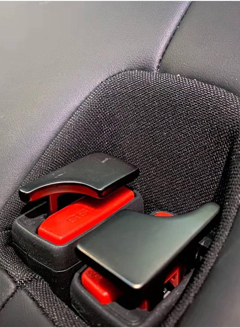 2 pcs Hidden Car Seat Belt Clip，Automotive Metal Seat Belt Buckle Alarm Stopper，Vehicle Seatbelt Silencers for Cancel Driving Noise