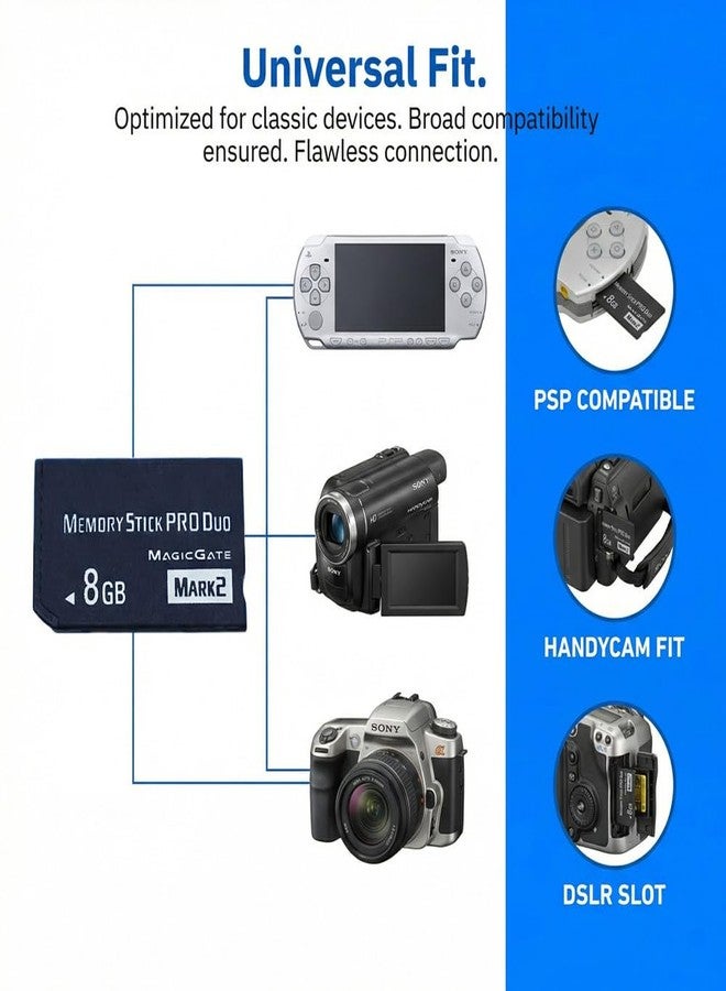 بطاقة ذاكرة Bdiskky MS 8GB Memory Stick Pro Duo (Mark2) لكاميرا PSP - Image 5