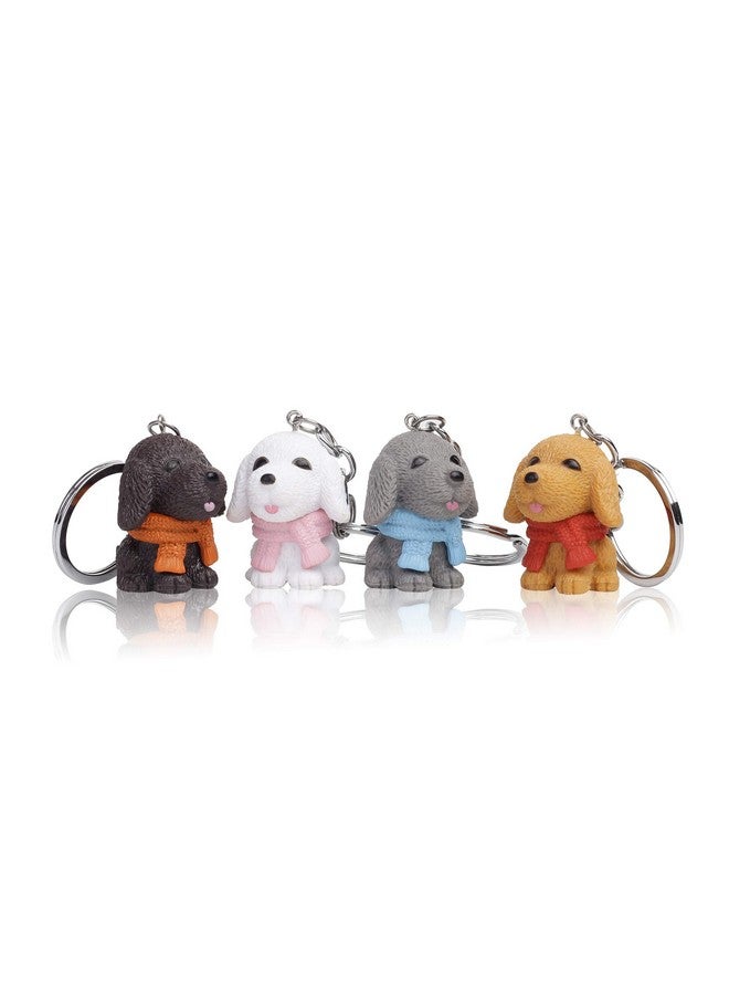 RainSound PVC Dog Cute Animal Keychain (Pack of 4) - Image 1
