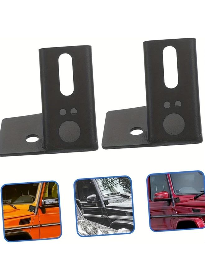 Black No Drill A Pillar Mounting Brackets for Off Road LED Lights 2007 2017 JK Wrangler - Image 4